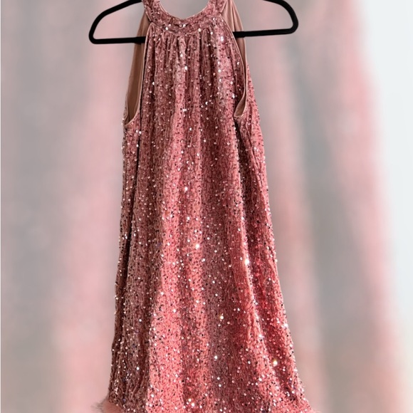 Stunning Pink Sequined Dress Size Medium - Picture 3 of 7